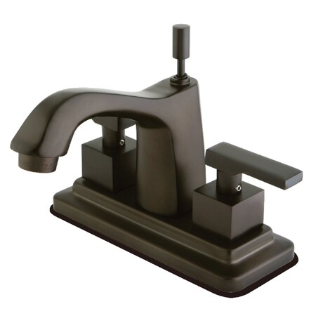 Kingston Brass KS8645QLL 4" Centerset Bathroom Faucet, Oil Rubbed Bronze KS8645QLL